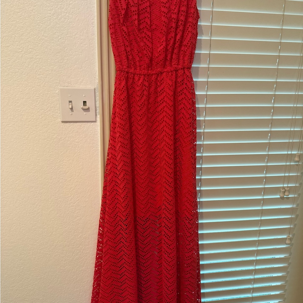 Liberty Love Strapless Red Lace Dress